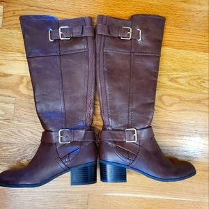 Brown tall boots